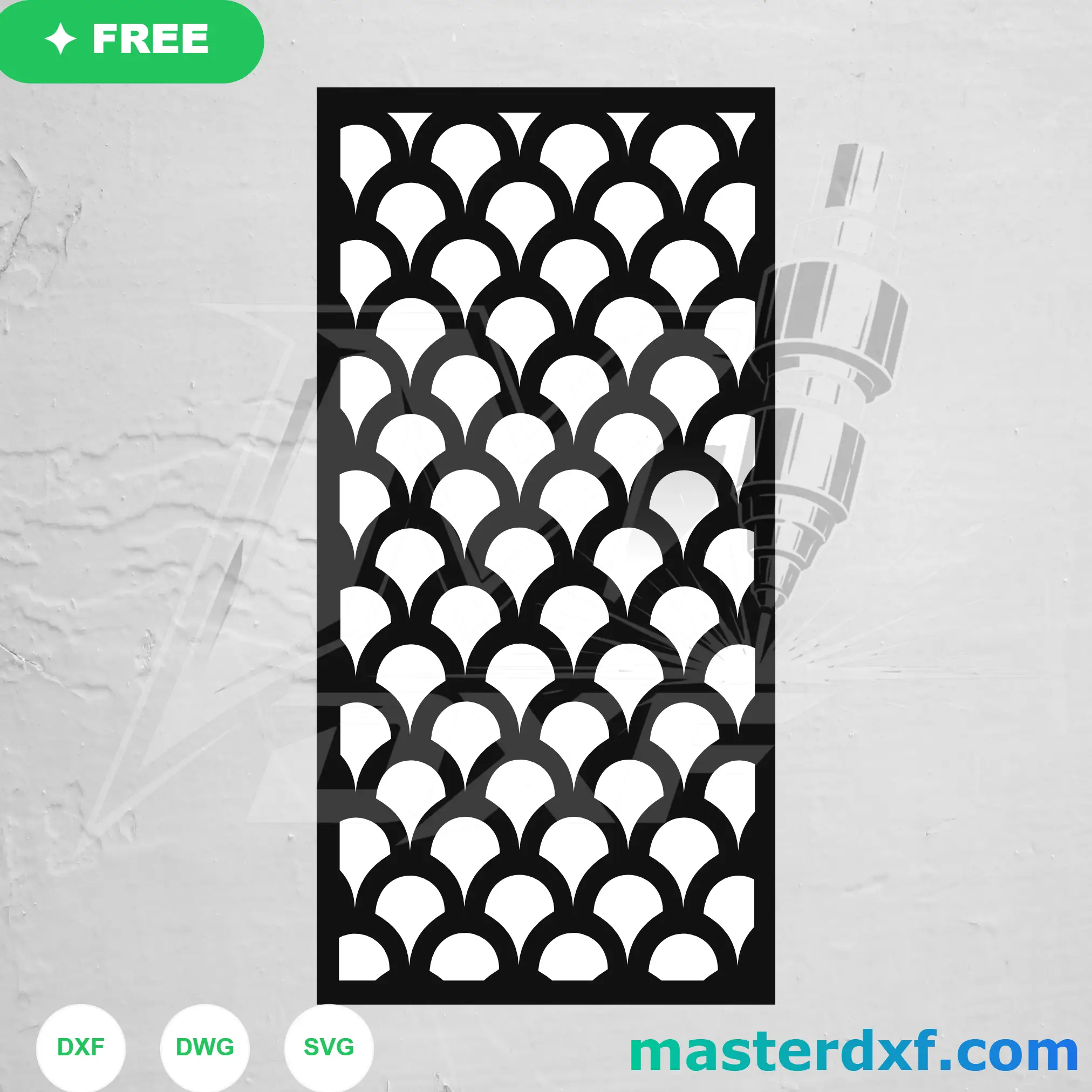 Scallop Arch DXF Screen for Coastal Fence Panels DXF File